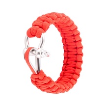 Outdoor Paracord Kırmızı Bileklik Radansa Krom Kilit Çok Renkli