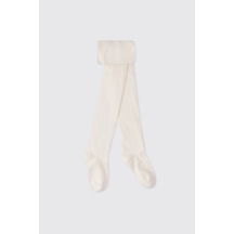 Panço Kız Çocuk Krem Pamuklu Külotlu Çorap 2602gk11005