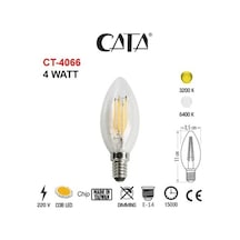 Cata 5 Adet Ct-4066 Rustik Led Buji Ampul(4W)
