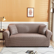 Sones Çift Kişilik Tam Kapsama Elastik Kaymaz Kanepe Örtüsü Moda Fasulye Macunu