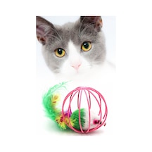 Kedi Oyuncağı Top Içinde Peluş Fare Hareketli Kedi Oyuncağı