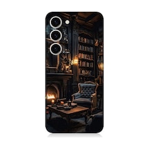 Samsung Galaxy S23 Uyumlu Kütüphane Odası Desenli Silikon Kılıf