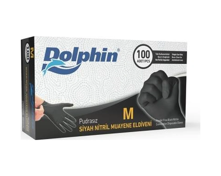 Dolphin Eldiven Çok Amaçlı Siyah M 100'lü
