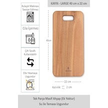 Yekpare Masif Ahşap Sunum Tahtası Kesme Tahtası Kayın Large 8