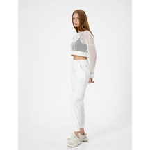 Koton Spor Jogger Eşofman Altı Kargo Cepli Kırık Beyaz 4sak40125nk Ekru