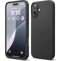 Newface Apple İphone 16 Plus Kılıf Nano İçi Kadife Silikon - Siyah