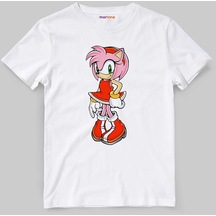 Sonic Amy Rose Baskılı Unisex Çocuk Tişört T-shirt Mr-26 001