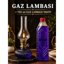 Cam Gaz Lambası 750 Ml Gaz Lambası Yakıtı Hediyeli Nostaljik Aydınlatma Şeffaf