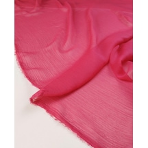 Fuşya Renkte Kırinkıl Şifon En 145 Cm X Boy 300 Cm -9939 10