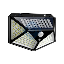 100 Led Dış Mekan Solar Aydınlatma Fotoselli Solar Lamba Hareket Sensörlü Açık Mavi