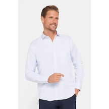 Tudors Erkek Regular Fit Klasik Kesim Tek Cepli Çizgili İtalyan Yaka Gömlek-31541 Çok Renkli