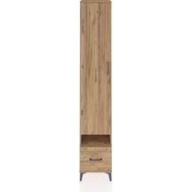 Hyperion Dolap 6 Raflı Tek Çekmeceli Tek Kapaklı 44x44x243 Ça... Çam