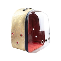 Glipet Snake Şeffaf Astronot Kedi Köpek Taşıma Çantası 42x22x33 Cm Sarı