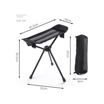 Skycity Siyah Çift Fonksiyonlu Katlanabilir Aydıncı Sandalye - Dış Mekan Kamp Malzemesi Ayaküstü Ve Sandalye Kullanıma Uygun Siyah