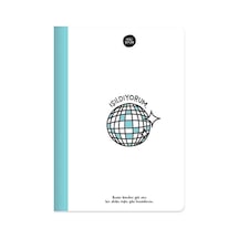 Keskin Hisli Şeyler - Mavi A5 80 Yaprak Renkli Sayfa Çizgili Defter 500640-99 Standart