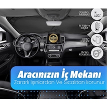 Trakmats Opel Mokka 2021-2025 İçin Uyumlu Oto Ön Cam Güneşlik, Katlanabilir Milfonlu, Uv Koruma, 150x70 Cm