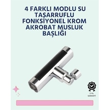 Krom Kaplamalı Çok Fonksiyonlu Musluk Başlığı Paslanmaz Malzeme Çok Renkli Krom Kaplamalı Çok Fonksiyonlu Musluk Başlığı Paslanmaz Malzeme Çok Renkli