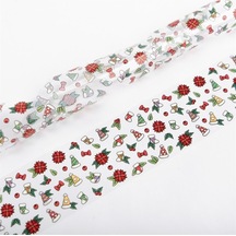 Folyo Tırnak Tasarım 1 Metre Yılbaşı 08 - Yılbaşı Temalı Nail Art Transfer Folyosu Beyaz