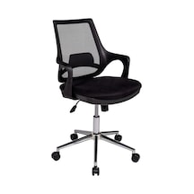 Ofisbazaar Buya Fileli Çalışma Koltuğu Ergonomik Şef Ve Toplantı Koltuğu Siyah Fileli Siyah