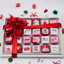 Nin Chocolate Sevgiliye Aşk Temalı Kare Çikolata 24'lü