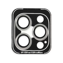 İphone 15 Pro Max Pvd Metal Kamera Lens - Gümüş Diğer