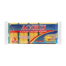 Acord Oluklu Bulaşık Süngeri 5'li