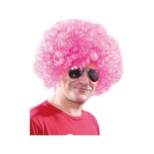 Açık Pembe Renk Kıvırcık Afro Flzdgnkr - 58 Bonus Peruk