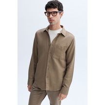 Mudo Erkek Erkek Vizon Rengi Regular Fit Uzun Kollu Gömlek 1264499