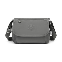 Smart Bags Smartbags Krinkıl Kumaş Kadın Çapraz Çanta 2022-1148 Koyu Gri Koyu Gri
