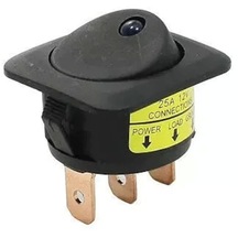 Ic-132d Ledli 3 Pın 25 Amper 12v Dc On-off Anahtar Kırmızı 4533