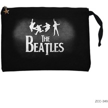 The Beatles Siyah Clutch Astarlı Cüzdan / El Çantası