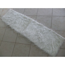 Araç Torpido Üstü Peluş Kumaş Beyaz 150X40 Cm