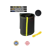 Kia Picanto İçin Uyumlu Özel Süper Deri Direksiyon Kılıfı, Sarı Şeritli Spor Dikiş