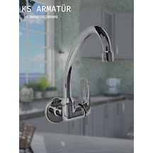 Duvardan Tekli Lavabo Bataryası Krom
