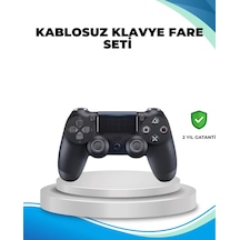 Kablosuz Ps4 Oyun Kolu Çift Motor Titreşimli Uzun Bataryalı Mh-hs3739-0435 Siyah