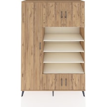 Hyperion Dolap 10 Raflı 5 Kapaklı 132x44x195 Çam-çam/aytaşı Çam