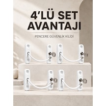 Çocuk Güvenliği İçin Pencere Kilidi Anahtarlı 4 Lü Paket Diğer