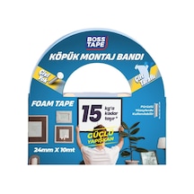 Boss Tape 15 Kg Çift Taraflı Köpük Aksesuar Montaj Bandı 24 Mm X 10m Genel