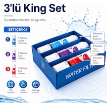 3 Lü King Su Arıtma Filtre Seti Sediment Gac Ve Blok Karbon 408694613