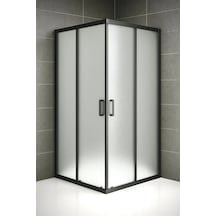 Durul Duşakabin Kare Siyah Profil Buzlu Cam 5Mm Siyah