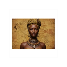 Afrikalı Kraliçe Portresi Art Mdf Tablo