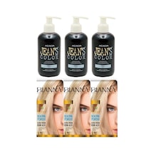 Jeans Color Saç Boyası Mavi 250 Ml 3 Adet + Bianna Saç Açıcı 3 Adet
