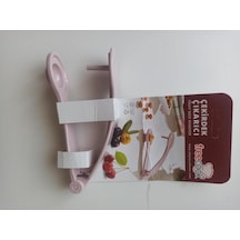 Plastik Meyve Çekirdeği Çıkartıcı Yeşil, Siyah Zeytin, Vişne, Kiraz Ve Hünnap Çekirdegi Çıkarıcı, Ergonomik El Tipi Çekirdek Ayıklama Aparatı 1, Pembe