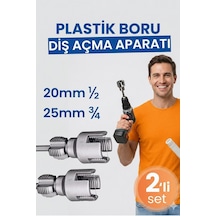 2 Li Set İç Dış Plastik Boru Diş Açma Seti 1/2 Ve 3/4 İnç Pvc Boru Pafta Klavuz 20mm 25mm Pprc