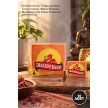 10 Adet Dragons Blood Aromalı Konik Tütsü Aromalı Konik Tütsü, Scented Cone Incense, Mekan Kokusu, Meditasyon Ve Ritüel Kullanımı