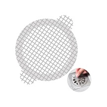 Maiyame Banyo, Mutfak Su Depolama Tıkanıklığını Önleyici Tek Kullandım Filtre Sticker - 50 Adet 9cm Saç Tutucu Beyaz