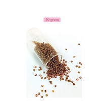 Dökme Cam Kum Boncuk 8/0 3 Mm - 20 Gram - Şeffaf Kahve - Bnc157