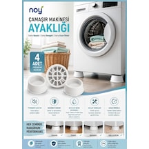 Beyaz Eşya Altlığı Ayağı 4 Adet Çamaşır Bulaşık Makinası Yükseltici Titreşim Önleyici Ayaklık Beyaz