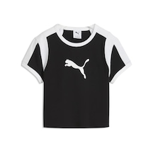 Puma Graphic Ringer Baby Tee Siyah Kadın T-shirt