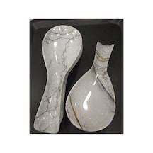 Desenli Melamin Ocak Yanı Kaşıklık - Melamin Kirli Kaşık Altlığı Kepçe, Kaşık Nihalesi 26 X 9 Cm Desenli